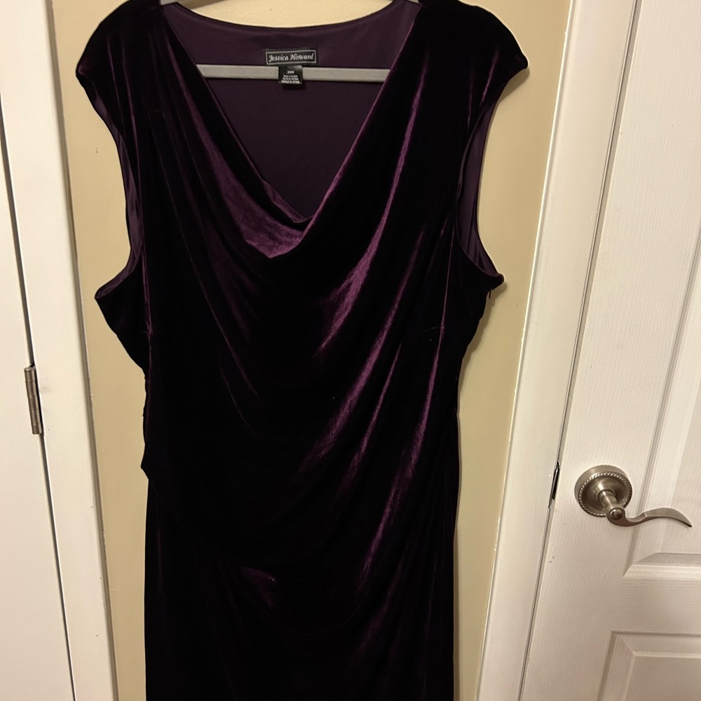 Jessica Howard Purple Velvet Dress